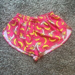 BOA Pink Banana Print Shorts